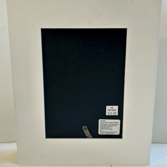 PAPYRUS 5”x7”  Lacquer White Picture Frame - Picture 4 of 7